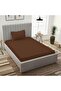 Single Bed Sheet Set 160×240cm with 1 Pillowcase 50×75cm 100% Microfiber Sateen Stripe Flat Sheet