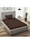 Single Bed Sheet Set 160×240cm with 1 Pillowcase 50×75cm 100% Microfiber Sateen Stripe Flat Sheet