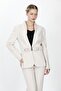 Classic Women's Jacket with Stand Collar - Beige - 1188100
