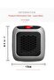سخان صغير بقدرة 800 واط، حمام سريع التسخين بسيراميك PTC مع جهاز تحكم عن بعد - 7