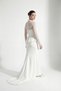 Women's White Lace Detail Long Mermaid Evening Dress - 6
