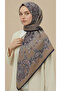 Lavinia Patterned 120*120 cm Cotton Scarf - 6