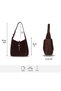 Classic Genuine Suede Leather Women's Shoulder Bag – Azura - Brown, Suitable for Every Combination - 2