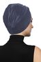Cross Pleated Lined Dark Gray Ready-Made Turban Hijab Pool Cap Suitable for Medical Use - 4