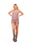 Women Rib Knit Spaghetti Crop Top in Mocha - 4
