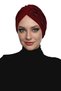 Cross Boucle Burgundy Ready-To-Wear Turban Hijab Pool Cap Suitable for Medical Use - 2
