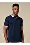 The Stillwater Polo Dark Blue Lyocell Blend Polo Comfort Fit