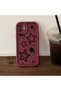 Oppo A5 5g Compatible Shockproof Simple Claret Red Silicone Phone Case Star Pattern - 5