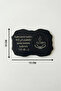 Black Wooden Written Coasters 6 Pieces 10X15 cm Decorative Set - 3
