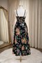 Women's Elegant Floral Maxi Dress with Spaghetti Straps – Casual & Evening Wear - 4