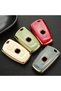 Bmw Compatible 1, 3, 5, 7 Series, F30, F25, F20, F18, F16, F15, F10, X1, X3, X4, X5 Gold Edge Tpu Key Case Cover (White) - 7