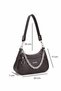 Chain Detailed Women's Shoulder & Crossbody Bag – Extra Long Strap, Casual & Stylish Brown - 2