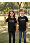 Black Boy/Girl Figure Printed Soft Textured T-Shirt