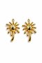 Luma Yellow Steel Sun Design Nail Earrings - Large Size Women's Earrings - 2