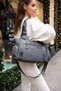 Women's Sports Shoulder and Crossbody Bag Multi-Pocket Adjustable Strap Parachute Fabric Daily Dark Gray Bag - 3