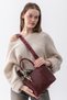 Vera Scarf Detailed Adjustable Strap Large Volume Women's Burgundy Shoulder and Crossbody Bag - 4