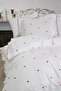 Valentine Love Embroidered 6 Piece Duvet Cover Set Red - 6