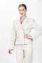 Men's Collared Buttoned Women's Jacket-Beige - 1196100