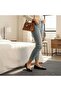 Black Patent Leather Pointed Toe Women's Stylish and Comfortable Daily Ballerinas - 4