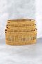 3-Piece 6066 Rattan Braided Oval Presentation Basket Set - 3 Sizes Rattan Wicker Set Towel Holder Decorative - 2