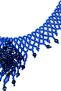 - Hülya 6683 3540 Handmade Crystal Bead Stylish Knitted Necklace Blue - 5