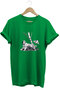 Hunting English Setter and Culluk Printed 100% Cotton Regular Fit Crew Neck T-Shirt