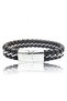 Chain Model Steel and Leather Bracelet 31834B2D1 - 4