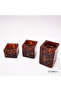 Handmade Natural Amber Candle Holder Set - 2
