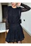 Lace, Draped, Lined Mini Dress - 2