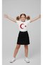 Girl's Ayyildiz Flag Printed T-Shirt and Linen Skirt Set 23 April-Special Holidays - 2