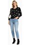 Women’s Black Knit Cardigan with Heart Pattern