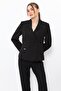 Men's Collared Buttoned Women's Jacket - Black - 1196100 - 4