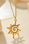 Sun Spiral Steel Necklace - 2