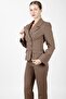 Men's Collared Buttoned Women's Jacket - Brown - 1196100 - 4
