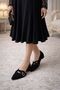 ✨   Cross-Strapped Gold Buckle Women's Ballerina Shoes – Elegant and Stylish Design