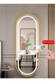 مرآة حائط 90×70 سم - تصميم أنيق مع 3 مستويات إضاءة أمامية وإطار ذهبي - للمكياج والمدخل - 4