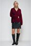 Shawl collar detailed standard knit sweater 1422 - 4