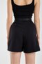 Women's Waist-Tieded Double Pocket Pleated City-Style Casual Shorts - 7