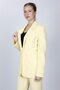 Oversize Single Button Classic Women's Jacket-Yellow - 1197100