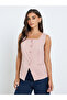 Women Pink Square Neck Waistcoat - 3