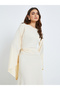 Women Beige Bell Sleeve Bodycon Maxi Dress - 2