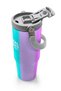 Colorful Striped Patterned Steel Thermos with Straw and Direct Drinking Feature 900 ml 38708 - 3