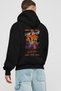 Araba Club Series 5 Back Printed Black Oversize Hooded Sweatshirt Men Women