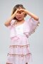 4-8 Years Old Seashell Sugar Girl's 3-Piece Set - Candy Pink - 7