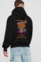 Araba Club Series 33 Back Printed Black Oversize Hooded Sweatshirt Men Women