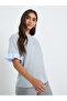 Women Grey Ruffled Trim T-Shirt