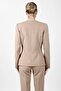 V-Neck Single Button Classic Women's Jacket-Stone - 1199100 - 4