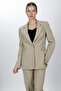 Oversize Single Button Classic Women's Jacket - Bamboo - 1197100 - 4