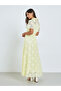 Women Yellow Lace Shirt Maxi Dress - 5