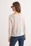 Women's White Boat Neck Transparent Seasonal Knitwear Blouse Blz-19003213 - 6